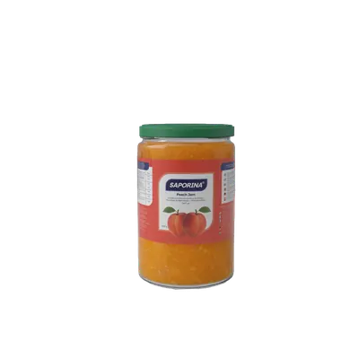 Saporina peach jam — 450 g glass jar (12 jars per carton)