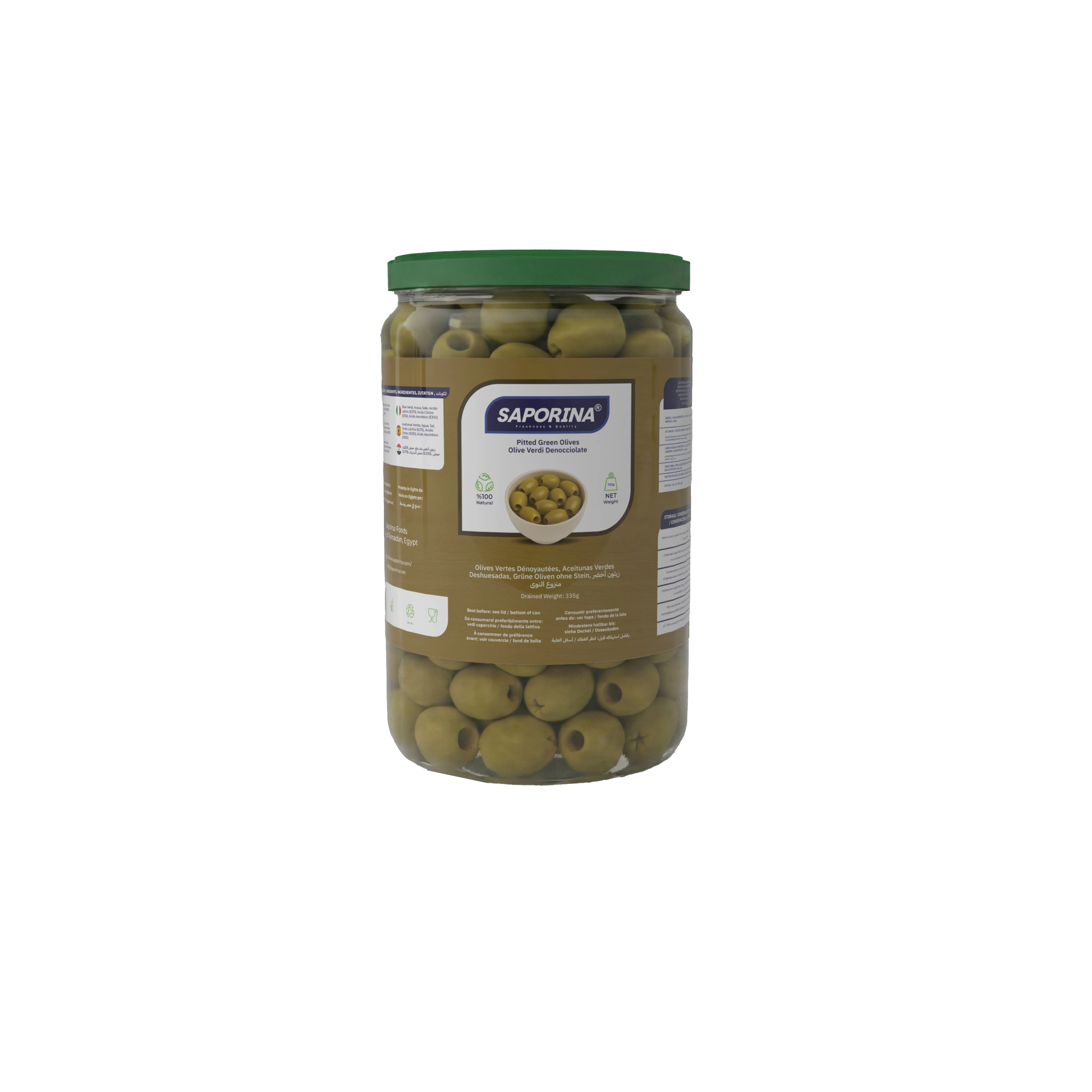 الزيتون verdi denocciolate — vasetto vetro 720 ml