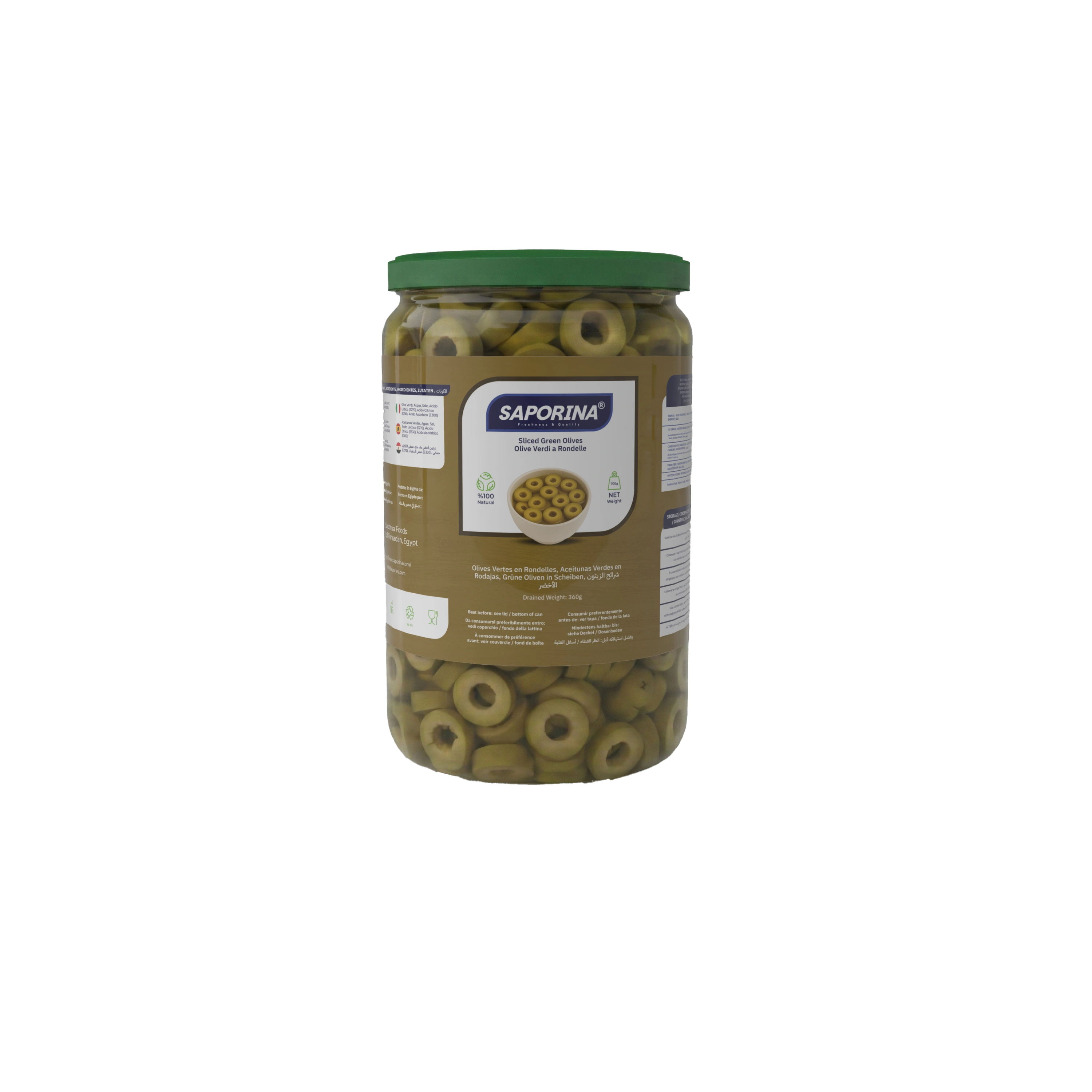 الزيتون verdi a rondelle — vasetto vetro 720 ml