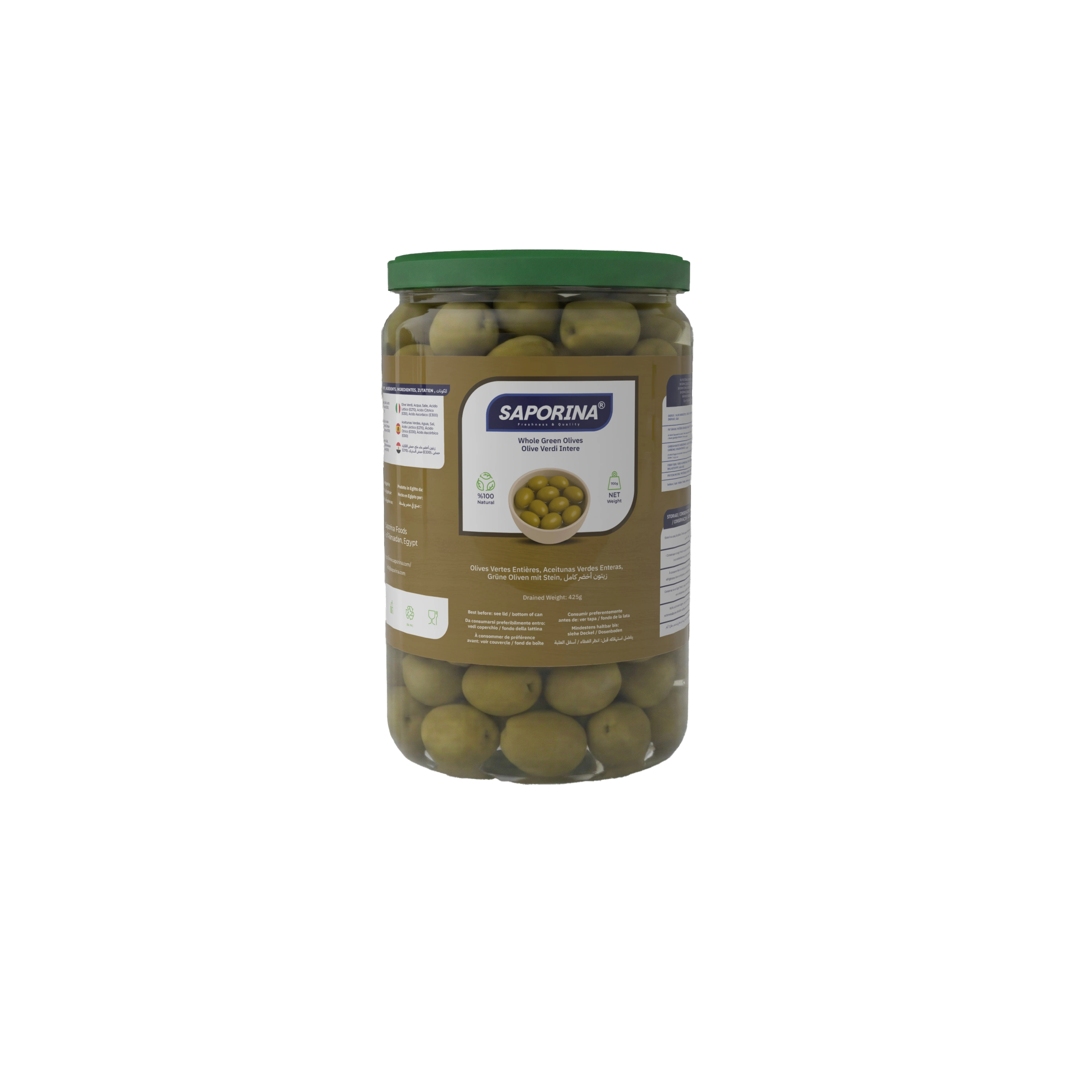 الزيتون verdi intere — vasetto vetro 720 ml