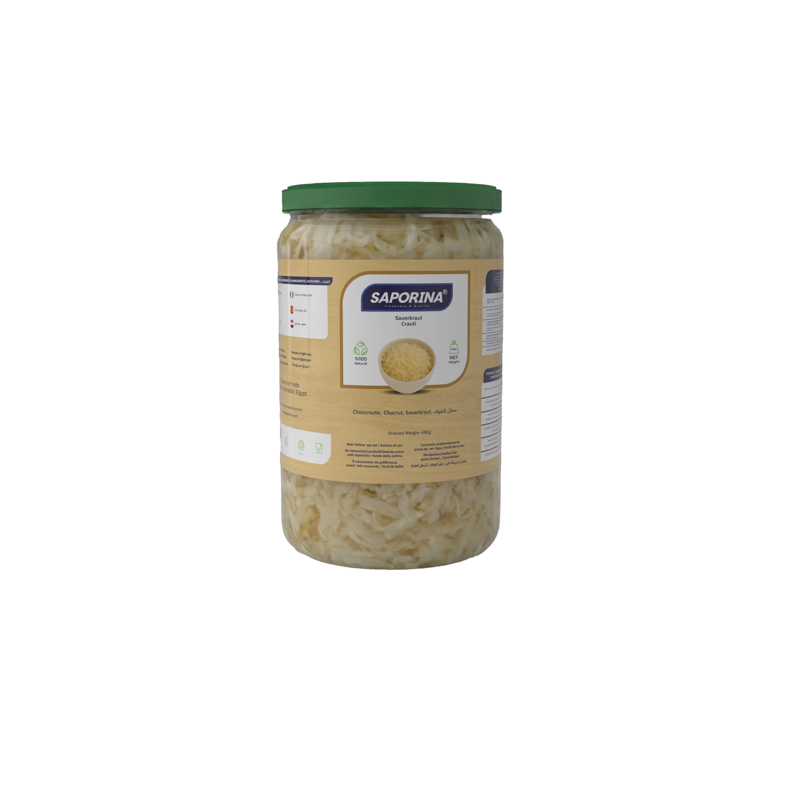 Saporina Sauerkraut 720 ml Glass Jar