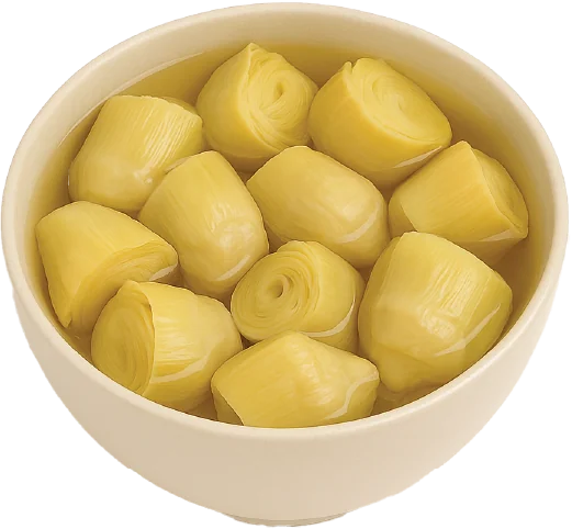 Assortment of Artichokes, Gherkins, and Sauerkraut