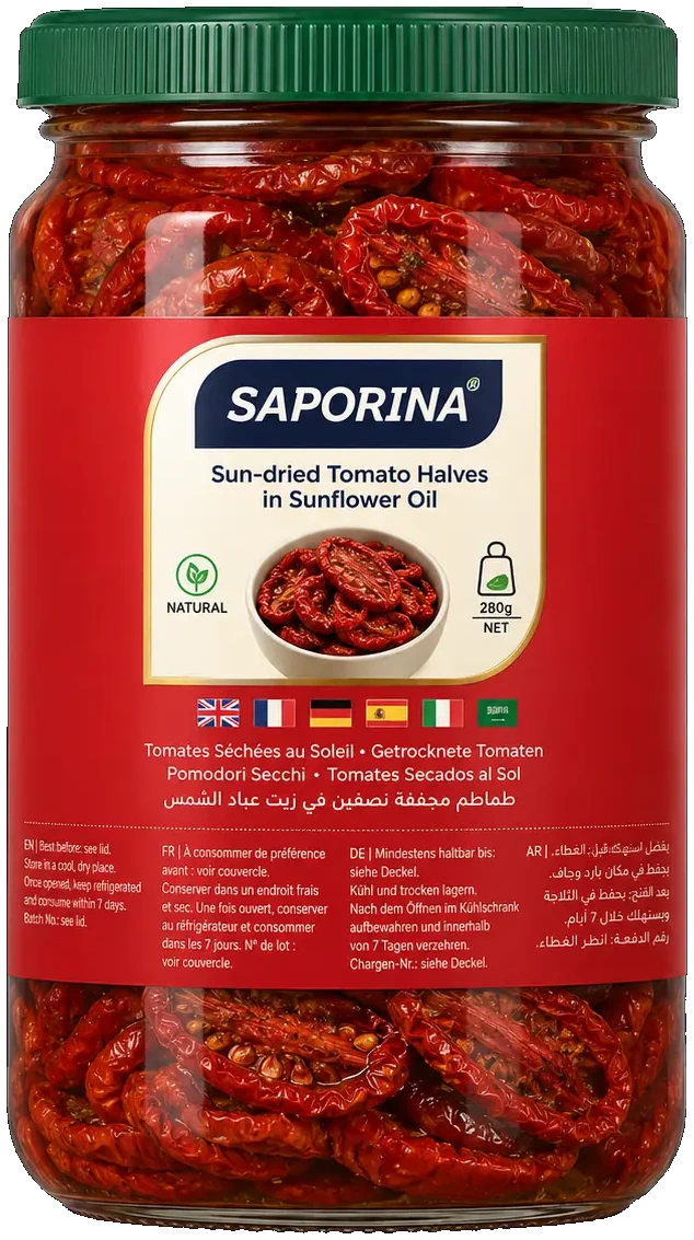 Pomodori secchi sott'olio vasetto di vetro 314 ml