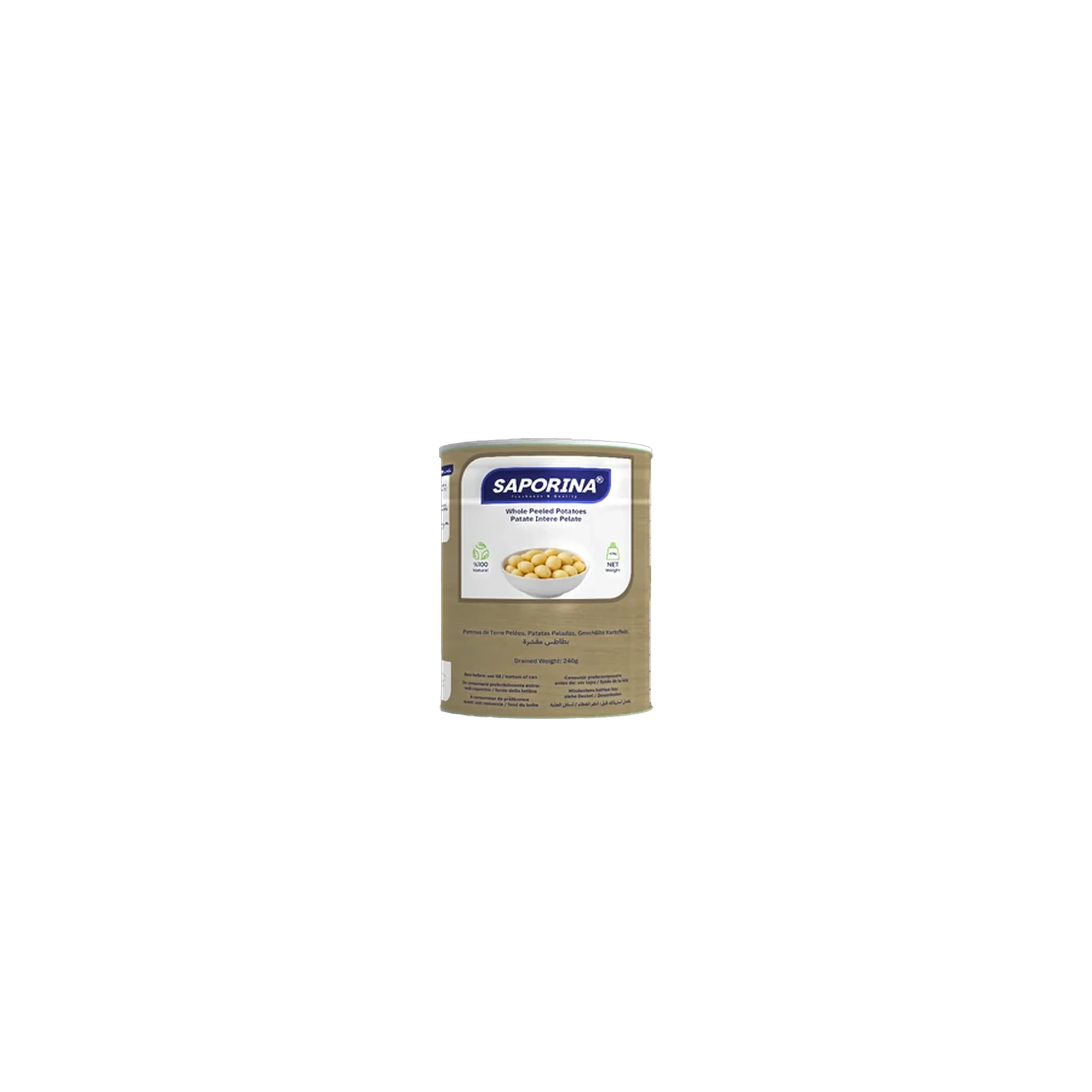 Saporina canned whole peeled potatoes in brine &mdash; 1/2 Kg can